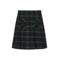 Tanvi Plaid Pocket Button Skirt
