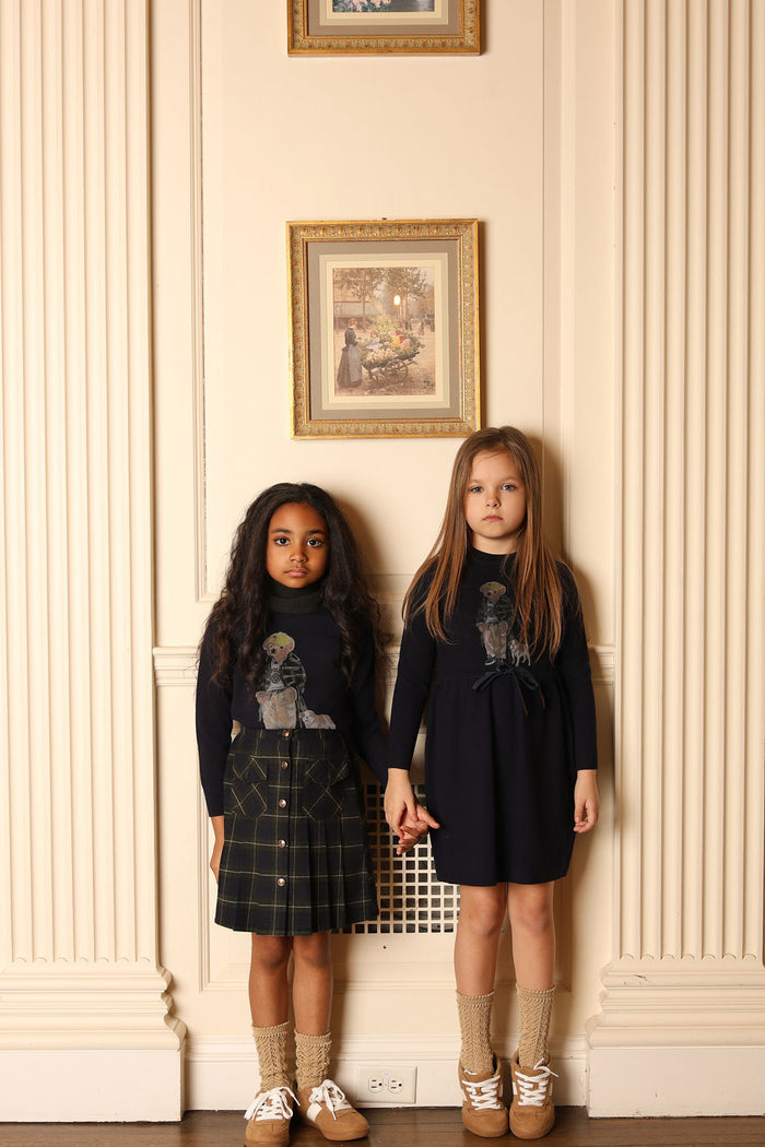 Tanvi Plaid Pocket Button Skirt