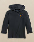 The front view of the Southern Tide Tennessee Vols Boys Scuttle Hoodie by Southern Tide - Caviar Black