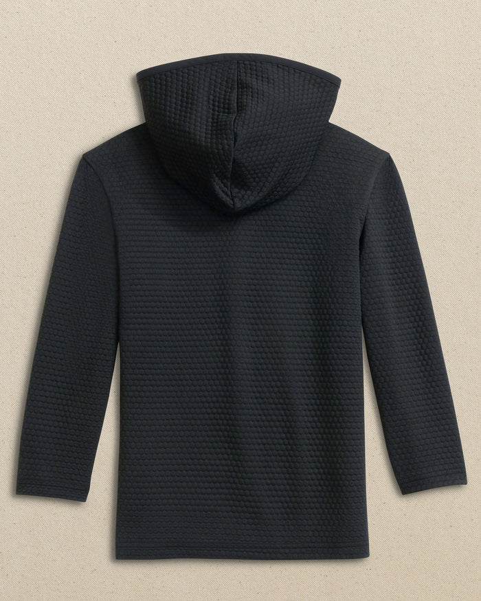 The back view of the Southern Tide Tennessee Vols Boys Scuttle Hoodie by Southern Tide - Caviar Black