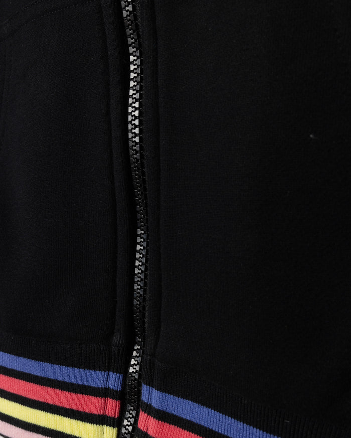 Terry Striped Band Hoodie - Junees