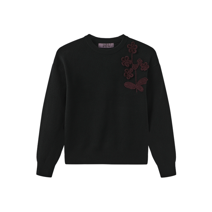 Textured Flower Sweater