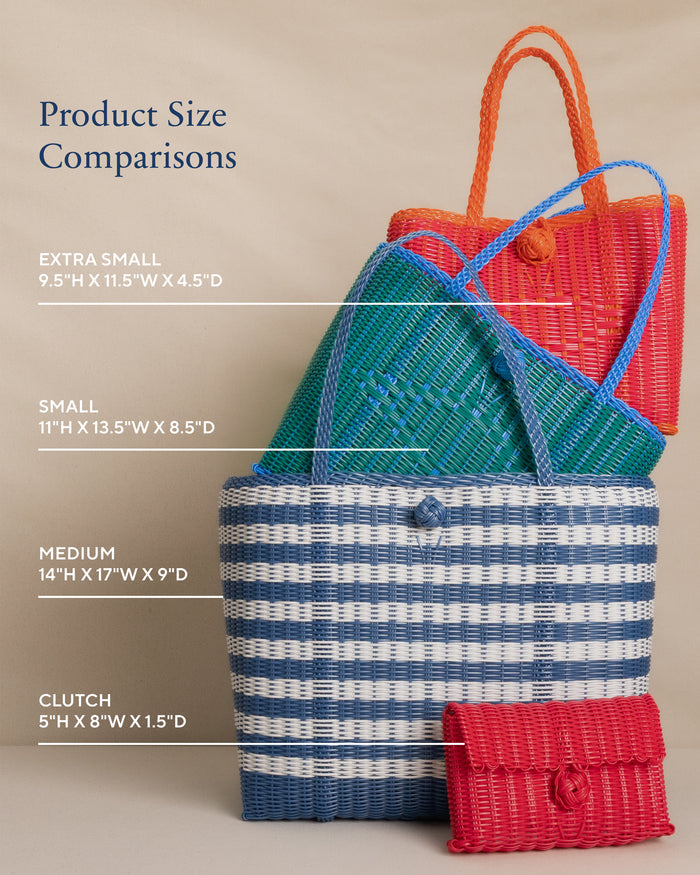 The multi view of Southern Tide The Lilley Line Medium Tides Stripe Tote by Southern Tide - Blue