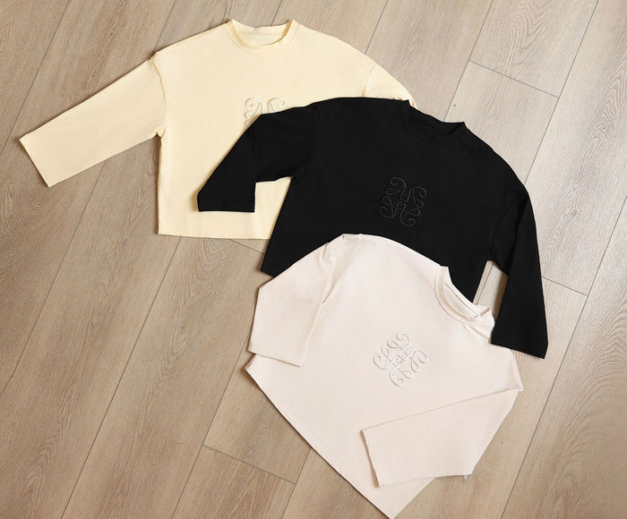 Three Quarter Sleeve Cropped Tee - Junees