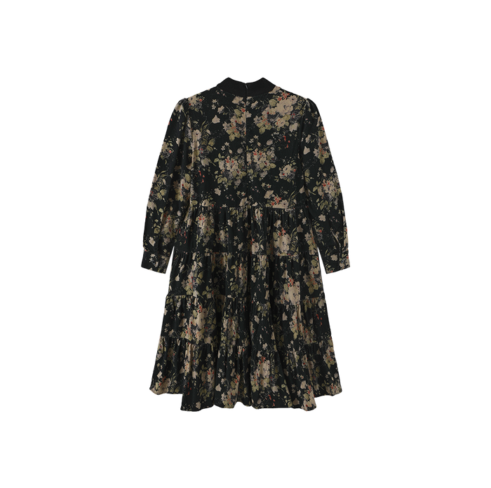 Tiered Corduroy Midi Dress