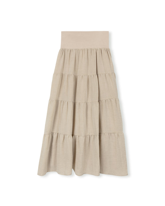 Tiered Tissue Maxi Skirt - Junees