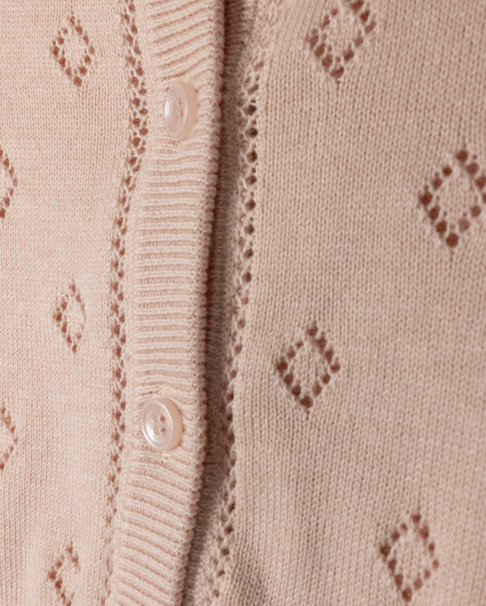 Tip Pointelle Cardigan - Junees