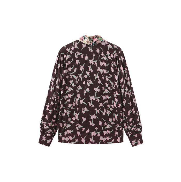 Viola Knit Printed Turtleneck