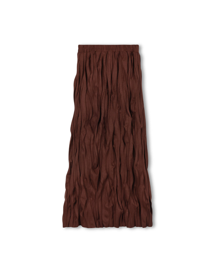 Waved Pleated Trimmed Skirt - Junees