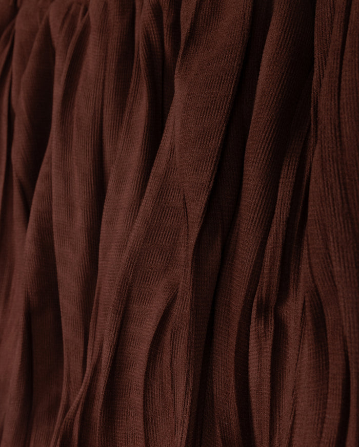 Waved Pleated Trimmed Skirt - Junees