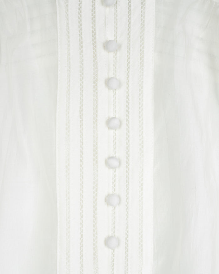 White Thin Blouse - Junees