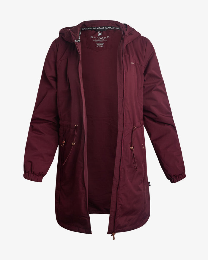 Women's Long Spyder Lite Jacket - Burgundy