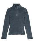 Dark gray long-sleeve shirt with a zipper on a white background