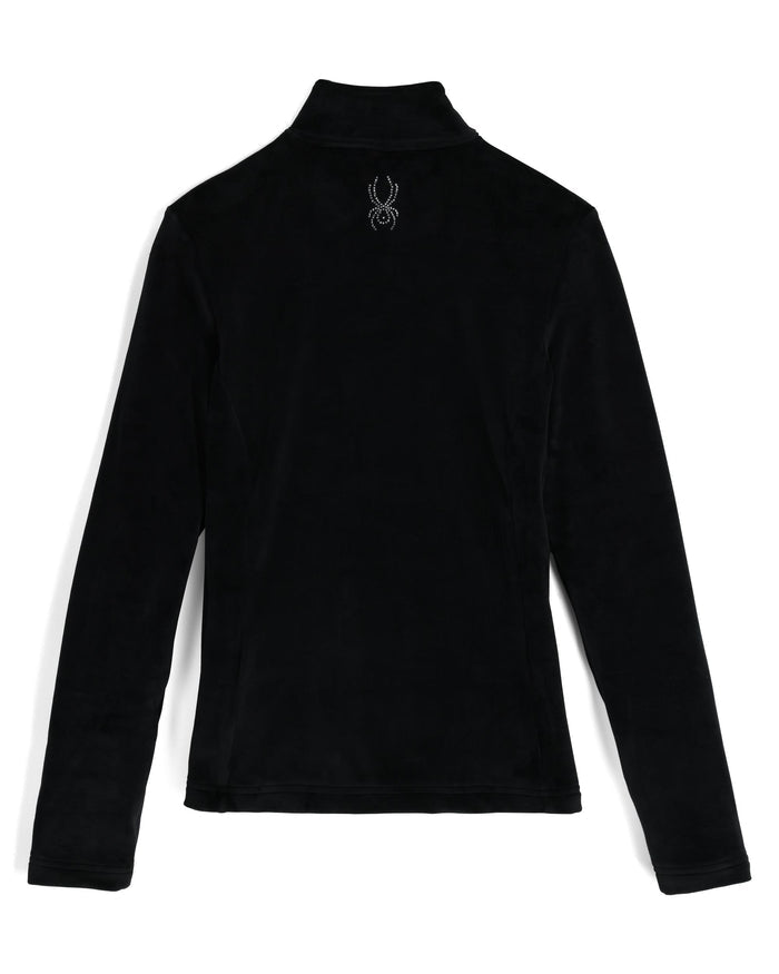 Black long-sleeve shirt with a logo on a white background
