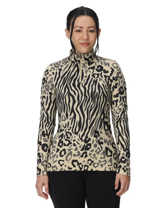 Womens Vivid Half Zip - Animal Print ANIMAL PRINT / XS