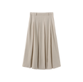 Wool Box Pleat Maxi Skirt