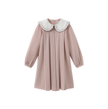 Wool Embroidered Collar Dress