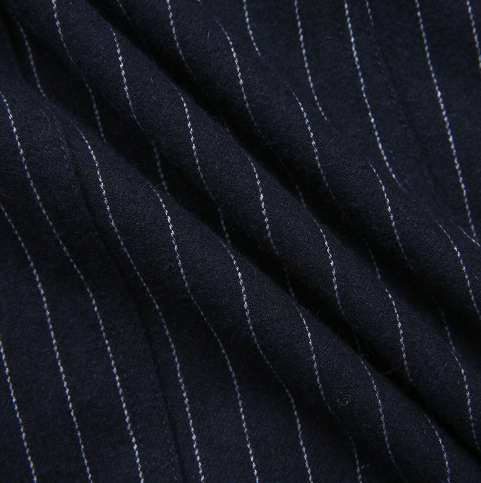 Wool Pinstripe A-Line Skirt