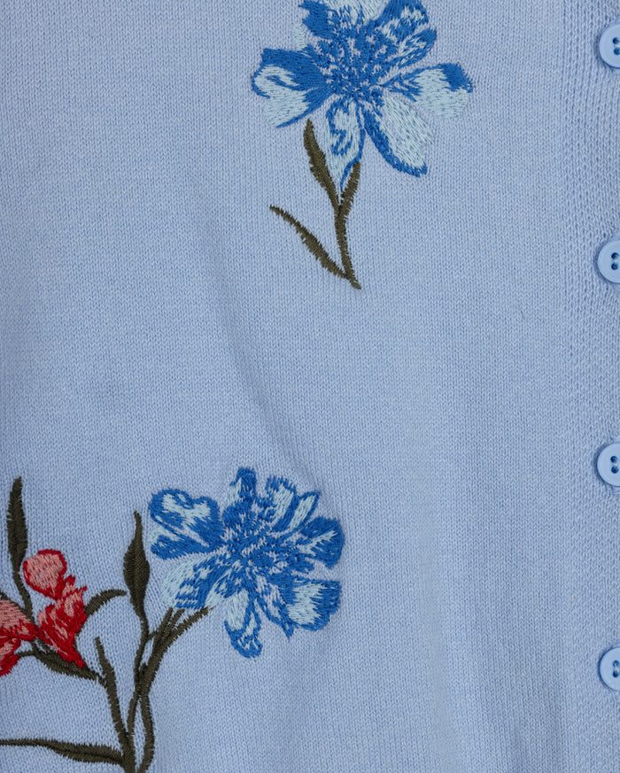 Yanny Floral Knit Cardigan - Junees