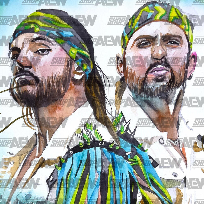 Young Bucks - Dual Autographed Limited Edition 11" x 14" Rob Schamberger Art Print