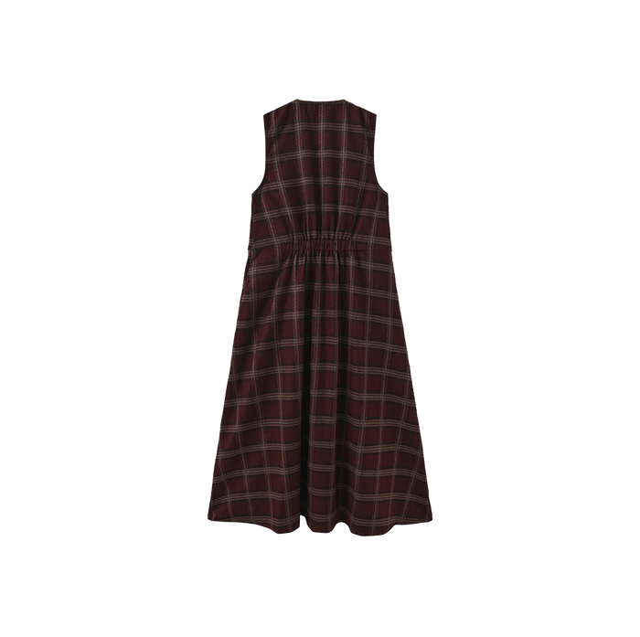Zipper Front Elastic Back Dress